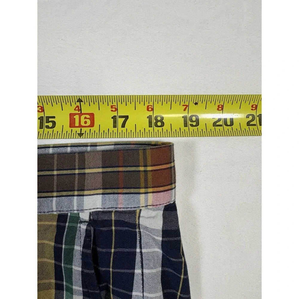 Polo Ralph Lauren India Madras Plaid PGA Shorts Cotton Classic Mens 35 Fast Ship